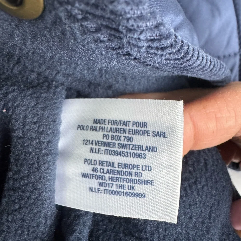 Ralph Lauren Navy Quilted Hooded Snowsuit
